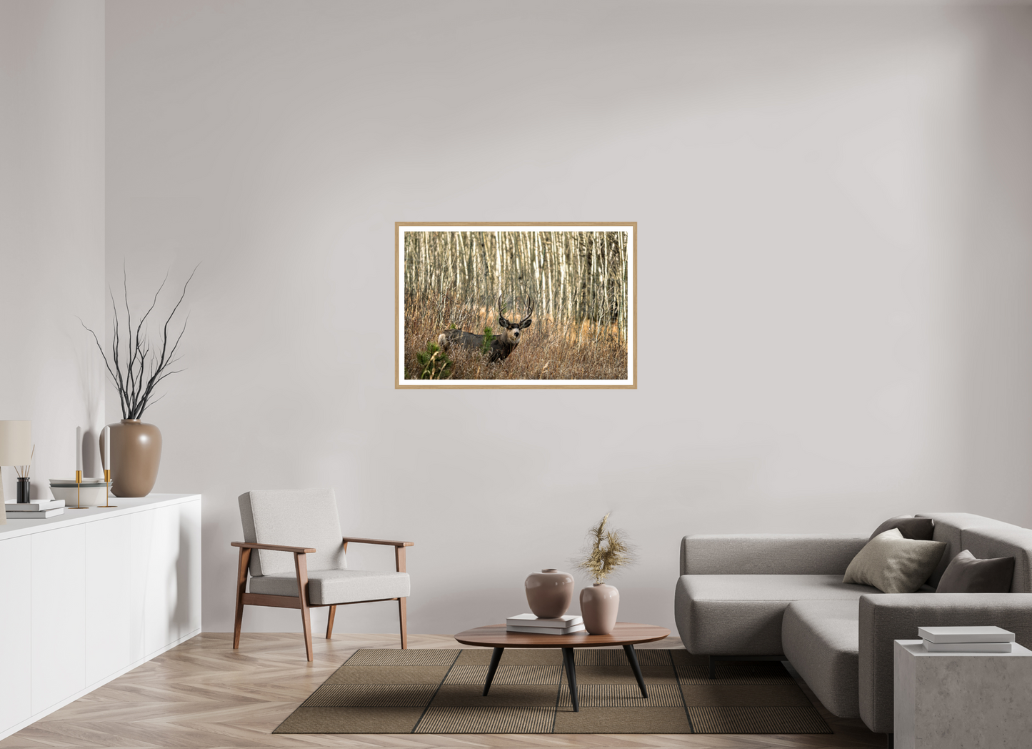 45 x 30″, Metallic Photo Print under Acrylic Glass Guardian of the Aspens