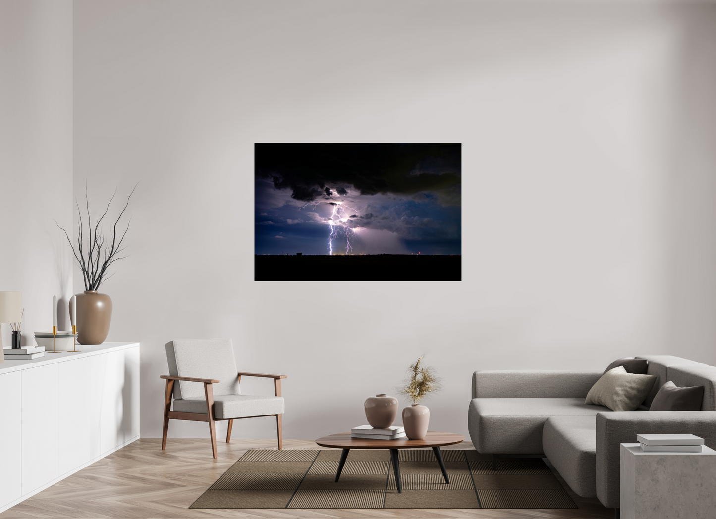 60 x 40″, Photo Print On Fuji Crystal DP II Elk City Lightning Strike