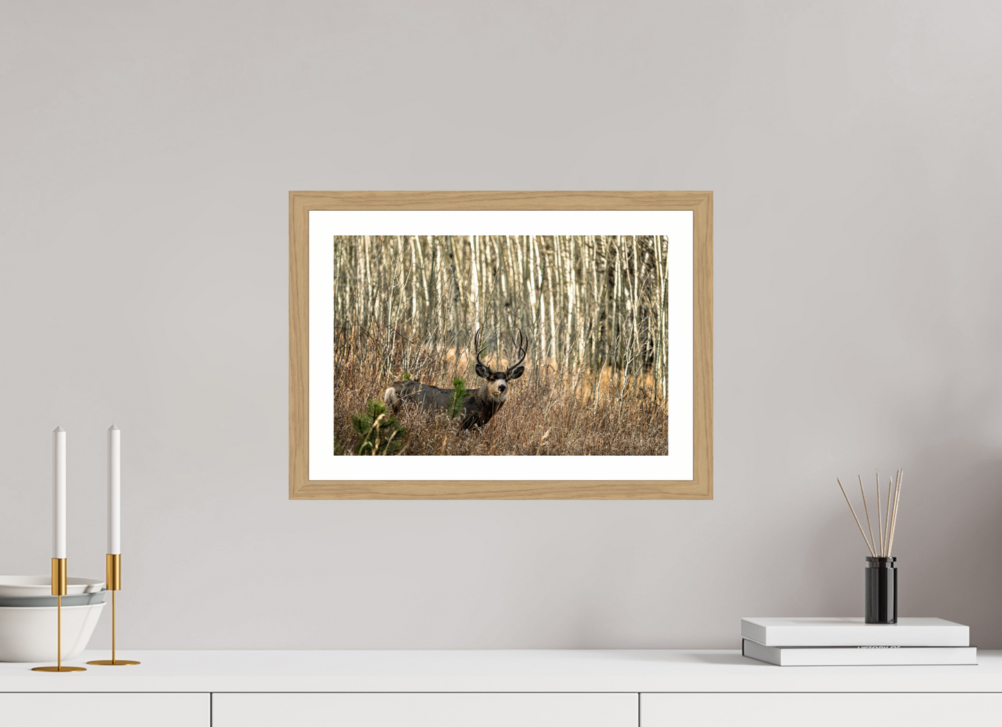 15 x 10″, Metallic Photo Print under Acrylic Glass Guardian of the Aspens