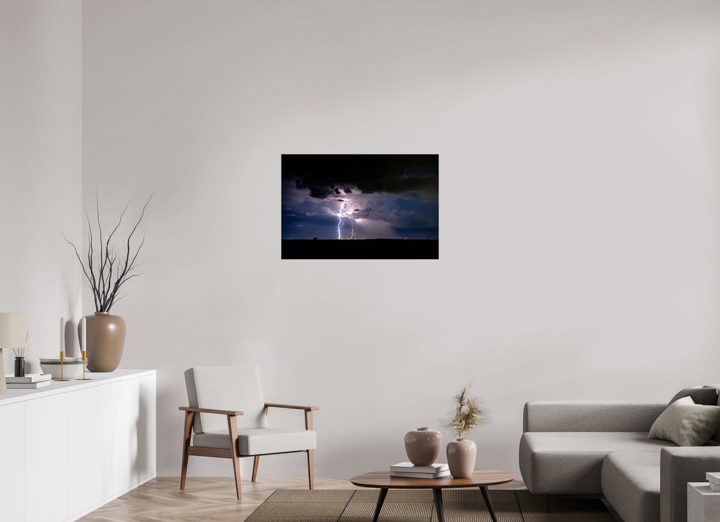 36 x 24″, Photo Print On Fuji Crystal DP II Elk City Lightning Strike