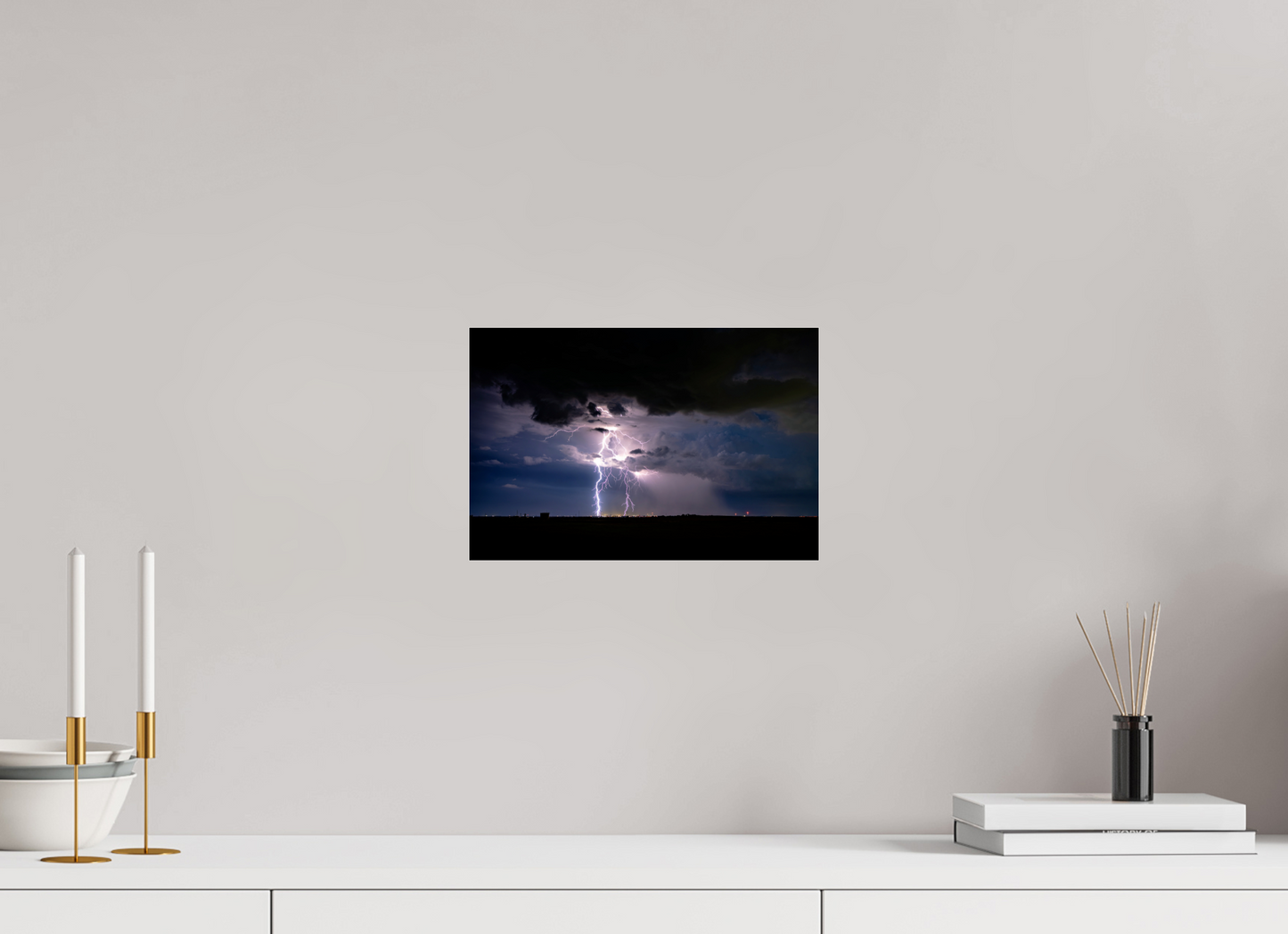 12 x 8″, Photo Print Under Acrylic Glass Elk City Lightning Strike