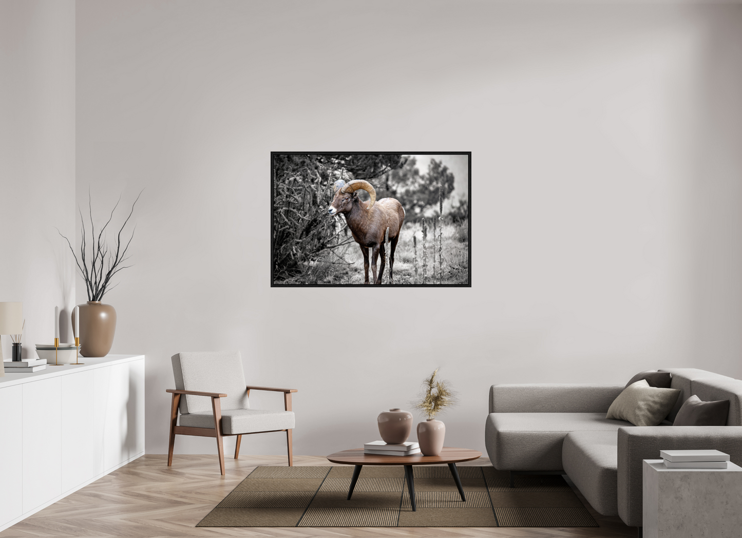 54 x 36″, Floater Frame Royal Big Horn