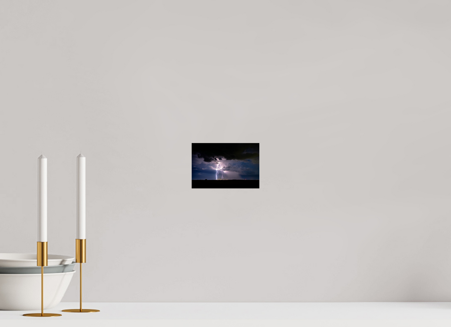 6 x 4″, Photo Print Under Acrylic Glass Elk City Lightning Strike