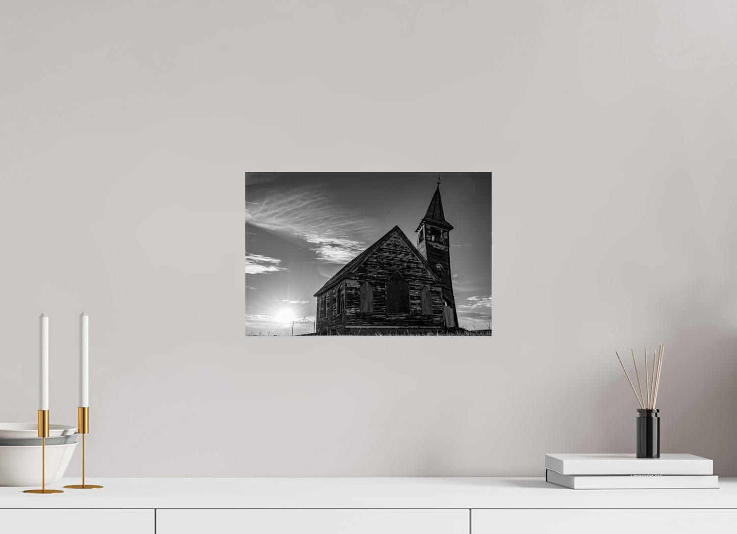 15 x 10″, IIford Baryta Paper St. Olaf Church, Tioga, North Dakota